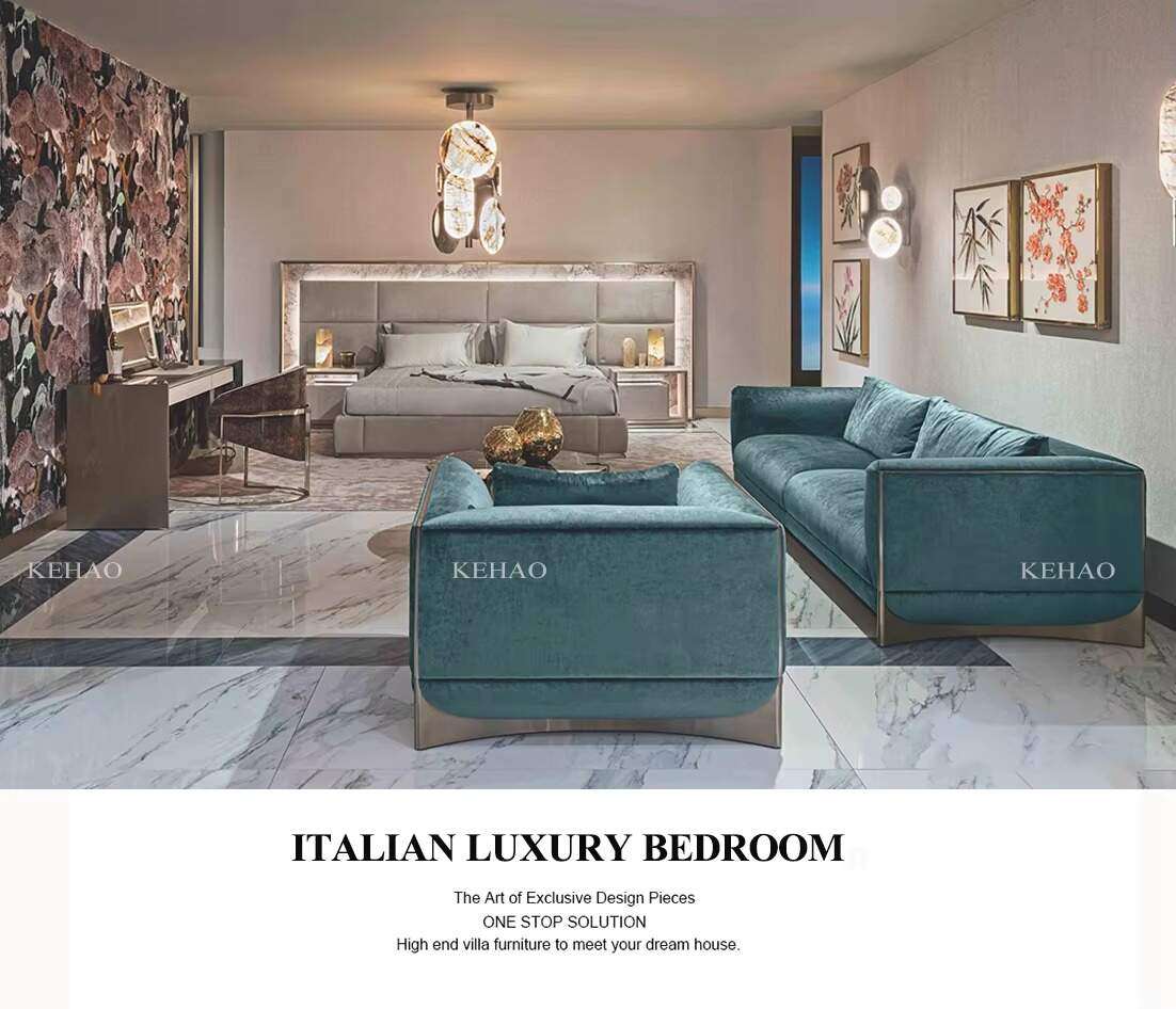 AUBADE Luxury Custom Bed &ndash; Handcrafted Upholstered Bed for Villas & 5-Star Hotels