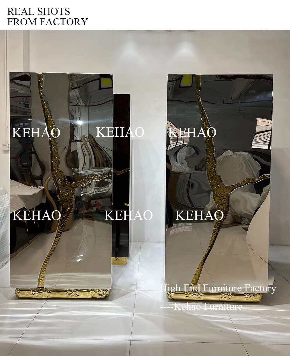 Living Room Luxury Home Furniture Silver Mirror Finished Stainless Steel Wine bar Cabinet