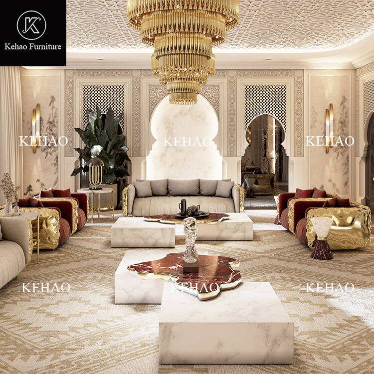 Premium Villa Modern Style Light Luxury Leather Sectional Couch Customize Luxury Sofa Set Furniture Living Room Sofa