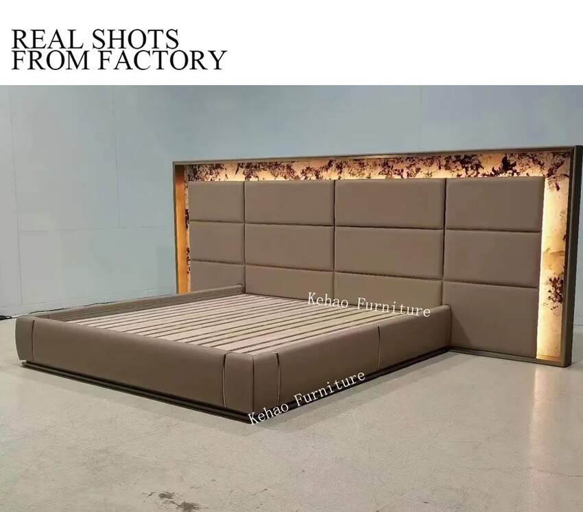 AUBADE Luxury Custom Bed &ndash; Handcrafted Upholstered Bed for Villas & 5-Star Hotels
